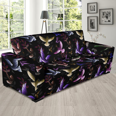 Pigeon Pattern Print Design 01 Sofa Slipcover