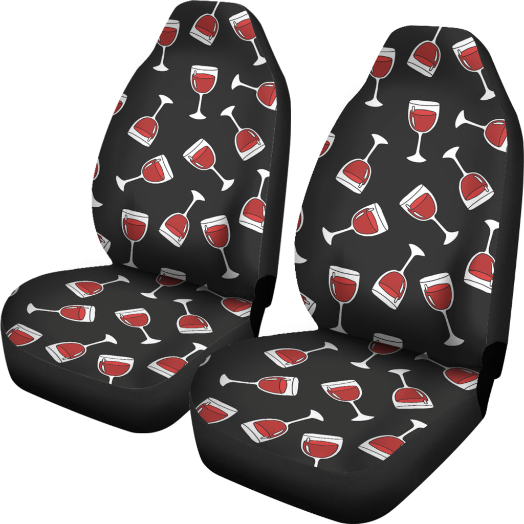 Wine Glass Print Design LKS303 Car Seat Covers