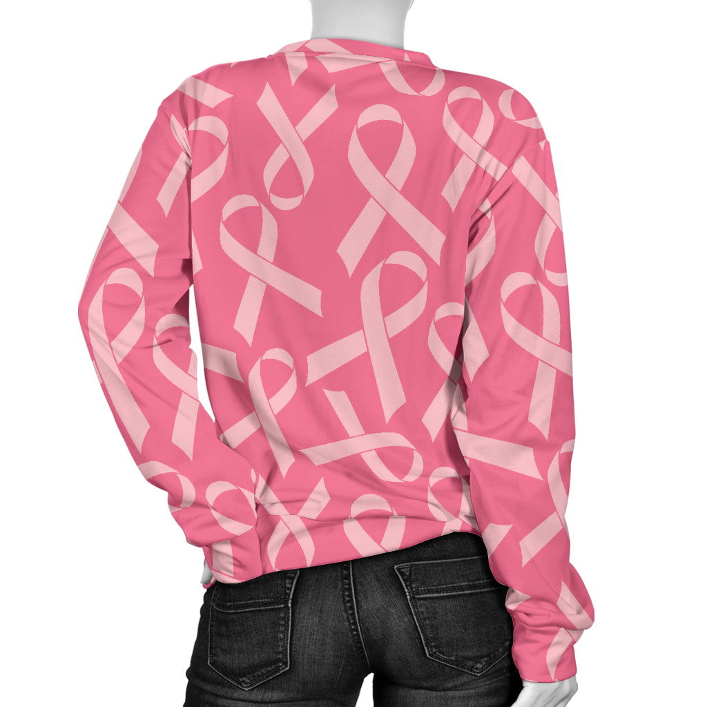 Breast Cancer Awareness Themed Women Long Sleeve Sweatshirt