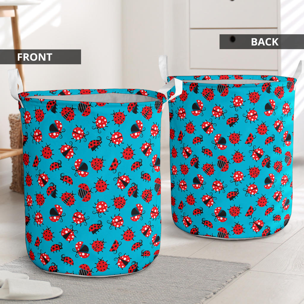 Ladybug Action Print Pattern Laundry Basket