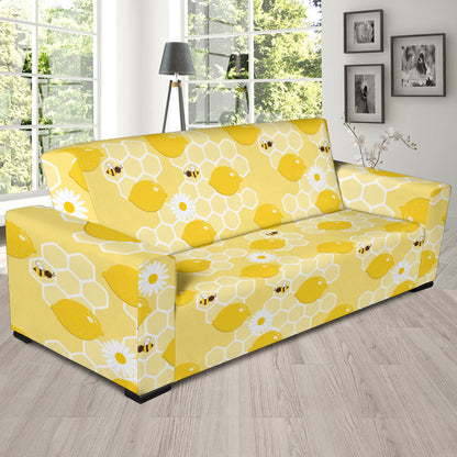 Honey Bee Honeycomb Print Design LKS3010 Sofa Slipcover
