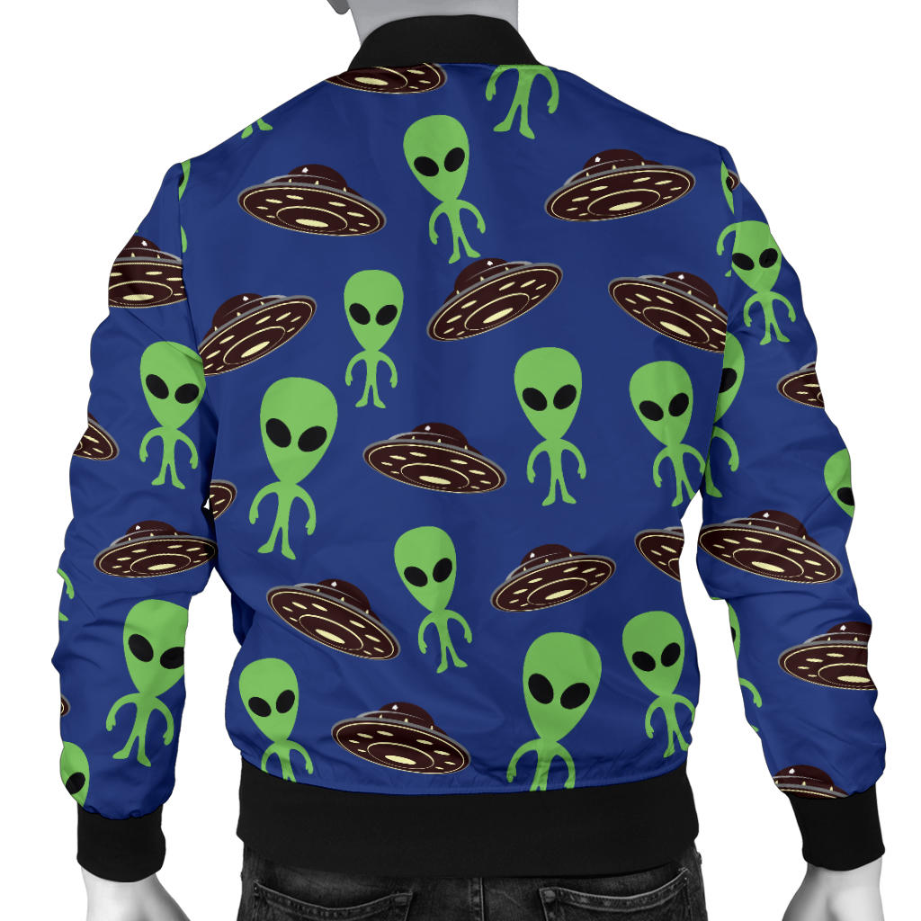 Alien Green UFO Pattern Men Bomber Jacket
