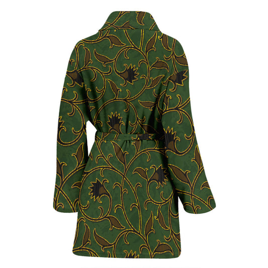 Brocade Pattern Print Design 02 Women Bathrobe
