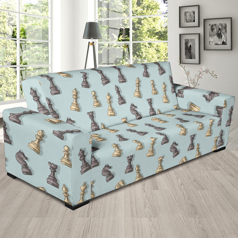 Chess Pattern Print Design 02 Sofa Slipcover