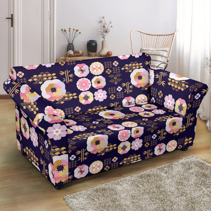 Sakura Japan Style Print Design LKS302 Loveseat Couch Slipcover