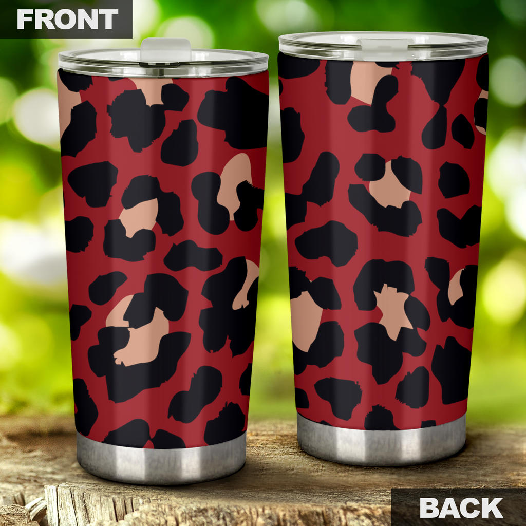 Cheetah Red Print Pattern Tumbler