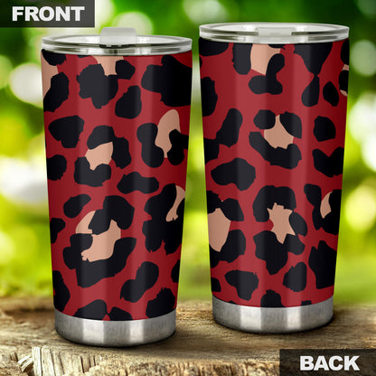 Cheetah Red Print Pattern Tumbler