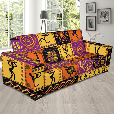 African Pattern Print Design 02 Sofa Slipcover