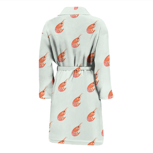 Shrimp Print Design LKS304 Men Bathrobe