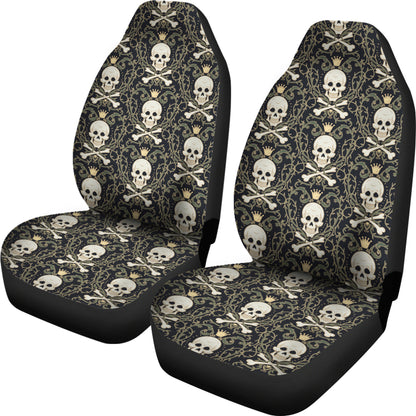 Skull King Print Design LKS307 Car Seat Covers