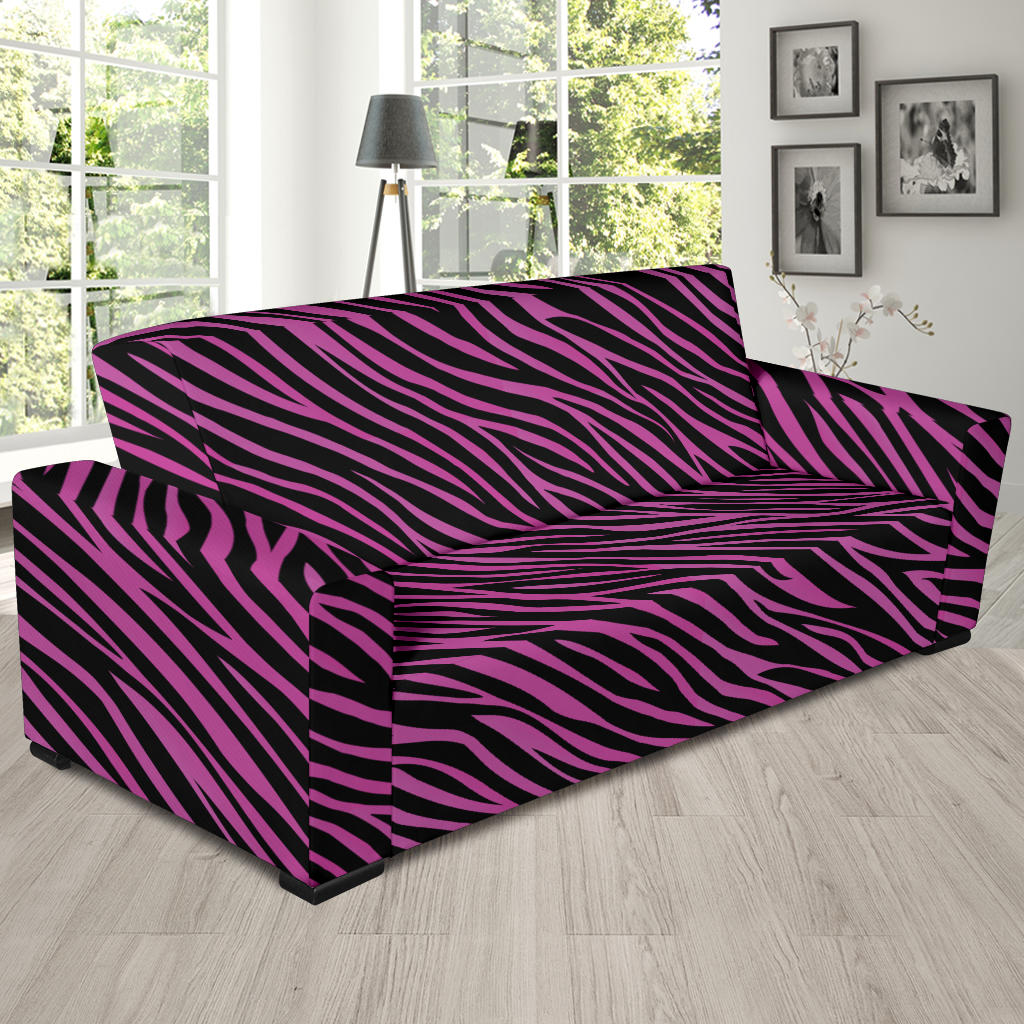 Zebra Pink Print Design LKS304 Sofa Slipcover