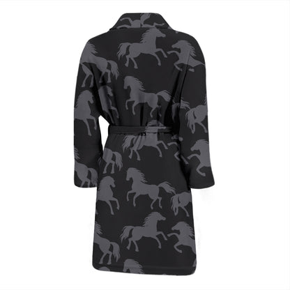 Horse Print Design LKS305 Men Bathrobe