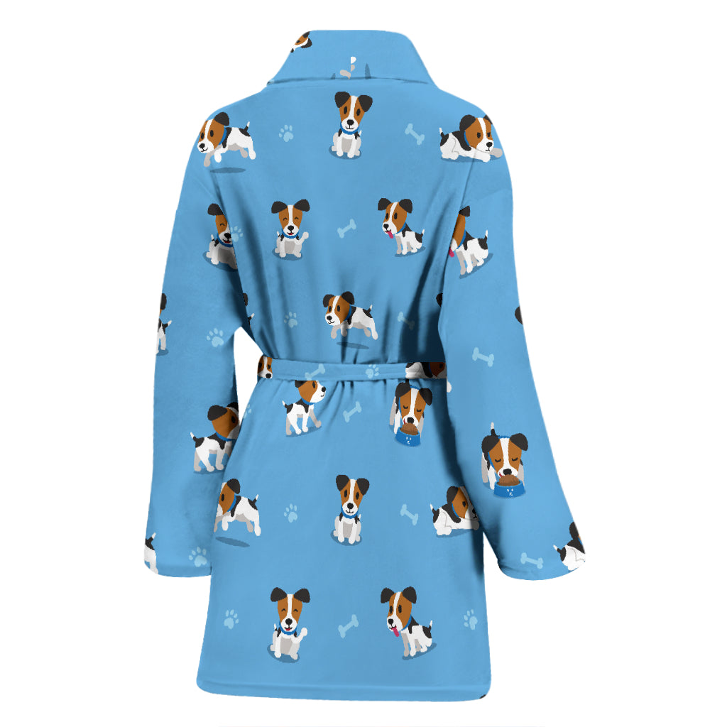 Russell Terriers Print Design LKS3010 Women Bathrobe