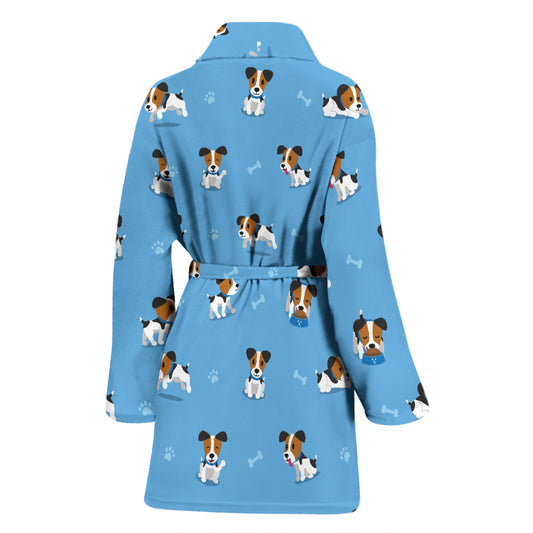 Russell Terriers Print Design LKS3010 Women Bathrobe