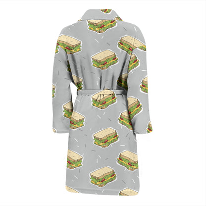 Sandwich Print Design LKS304 Men Bathrobe