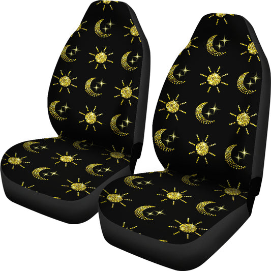 Sun Moon Print Design LKS304 Car Seat Covers