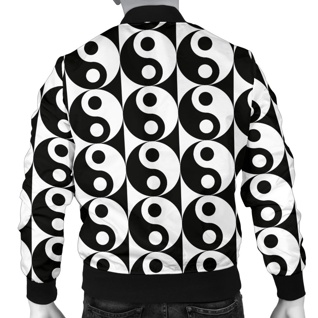 Yin Yang Classic Pattern Design Print Men Bomber Jacket