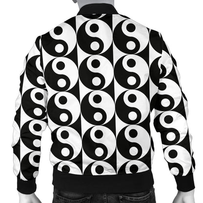 Yin Yang Classic Pattern Design Print Men Bomber Jacket