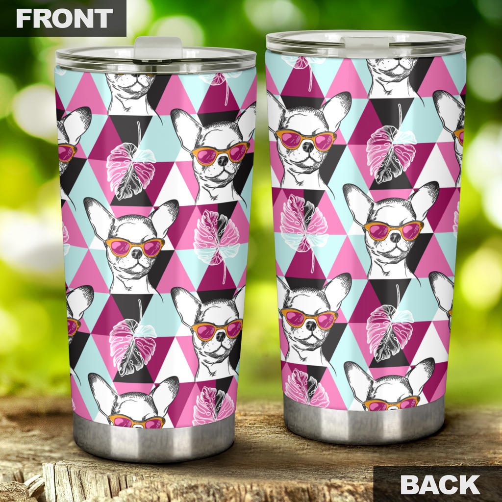 Chihuahua Cute Triangle Pattern Tumbler