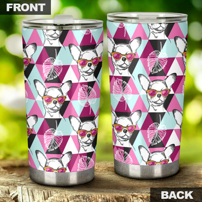 Chihuahua Cute Triangle Pattern Tumbler
