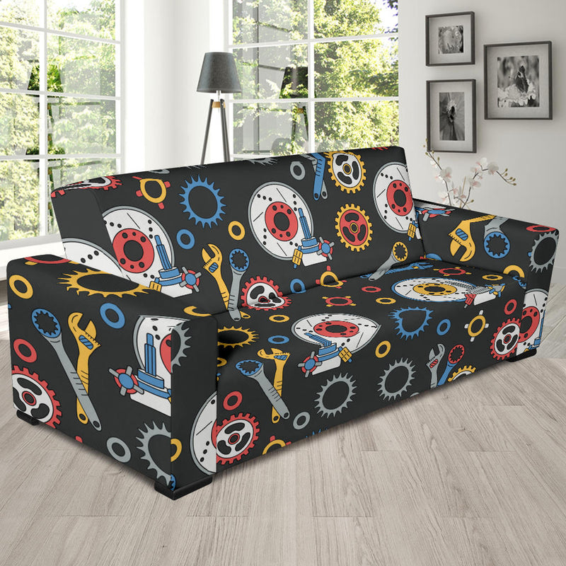 Mechanic Pattern Print Design 01 Sofa Slipcover