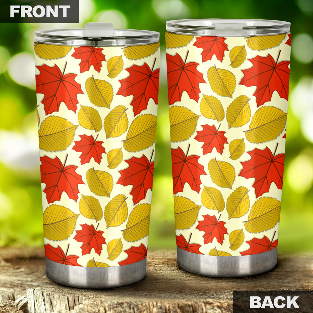 Elm Maple Leave Print Pattern Tumbler