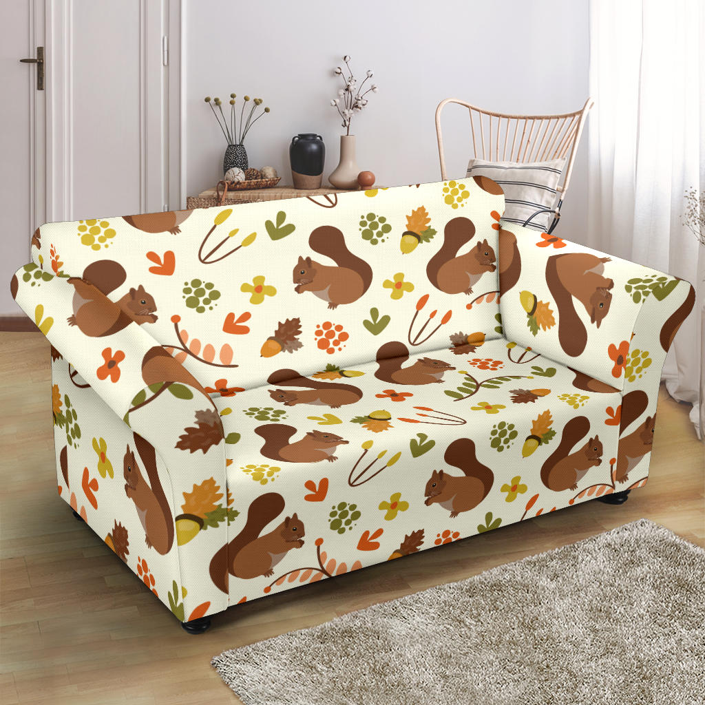 Squirrel Print Design LKS3010 Loveseat Couch Slipcover