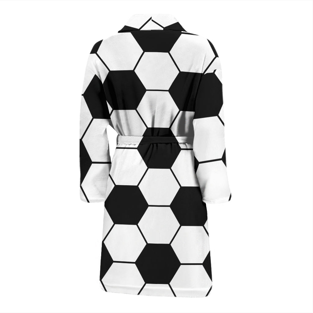 Soccer Ball Texture Print Design LKS303 Men Bathrobe