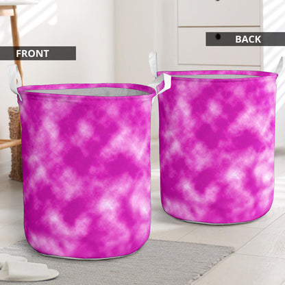 Tie Dye Pink Design Print Laundry Basket