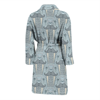Walrus Print Design LKS402 Men Bathrobe