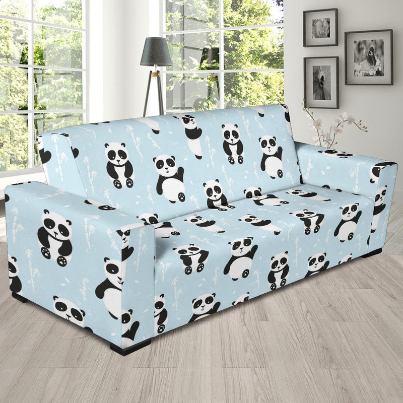 Panda Pattern Print Design A01 Sofa Slipcover