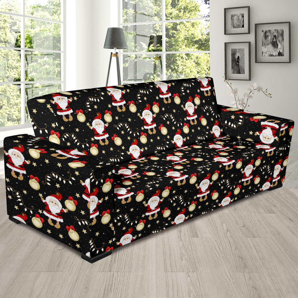Santa Christmas Themed Print Design LKS307 Sofa Slipcover
