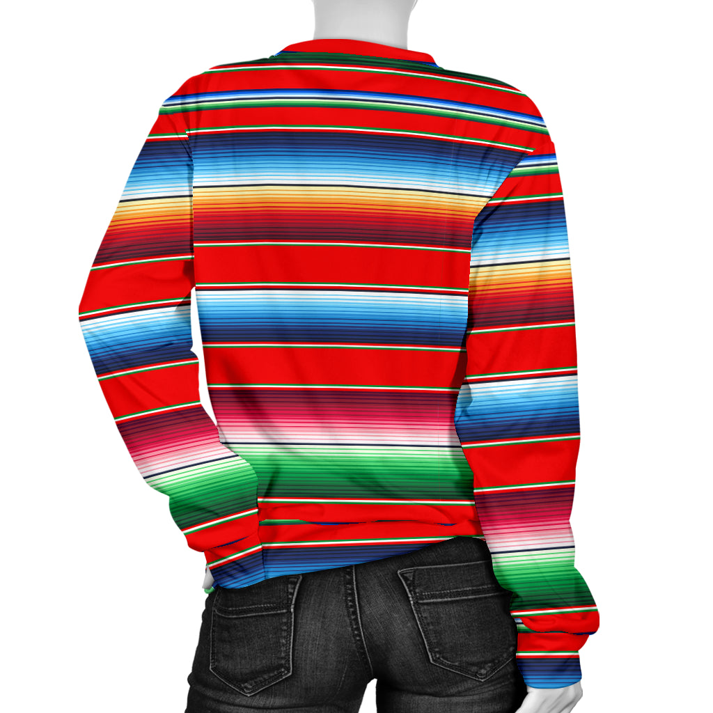 Serape Print Women Long Sleeve Sweatshirt