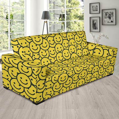 Smiley Face Emoji Print Design LKS302 Sofa Slipcover