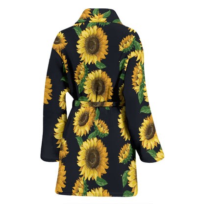 Sunflower Print Design LKS306 Women Bathrobe