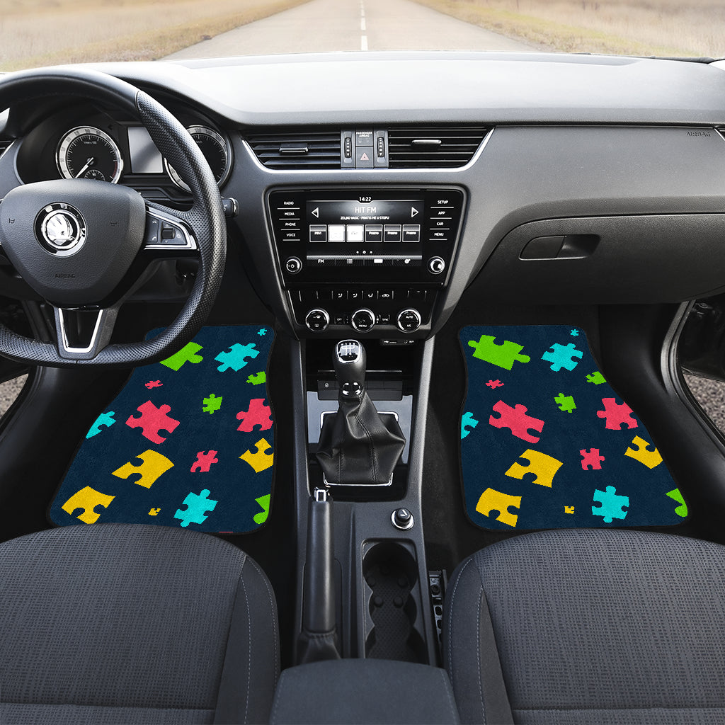 Autism Awareness Colorful Design Print Car Floor Mats Front Back