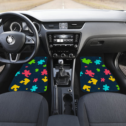 Autism Awareness Colorful Design Print Car Floor Mats Front Back