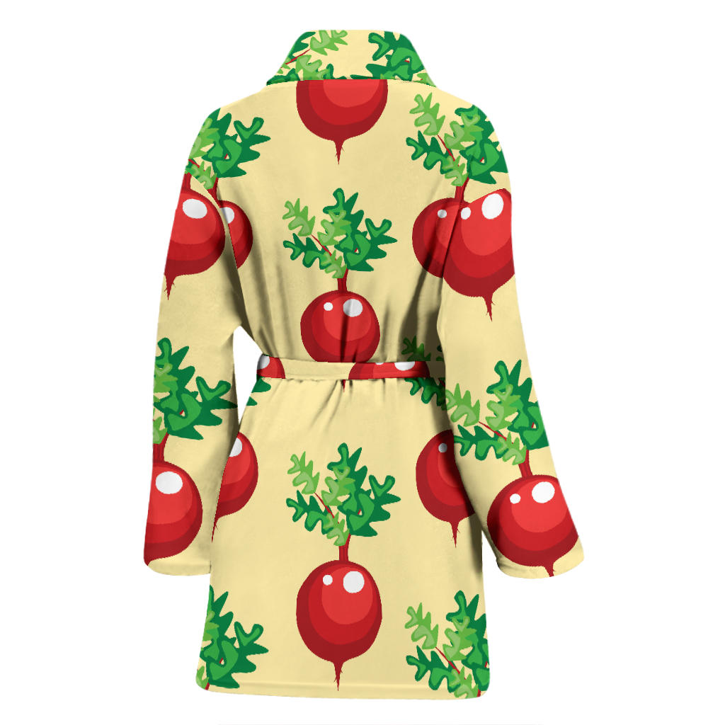Radish Pattern Print Design A02 Women Bathrobe