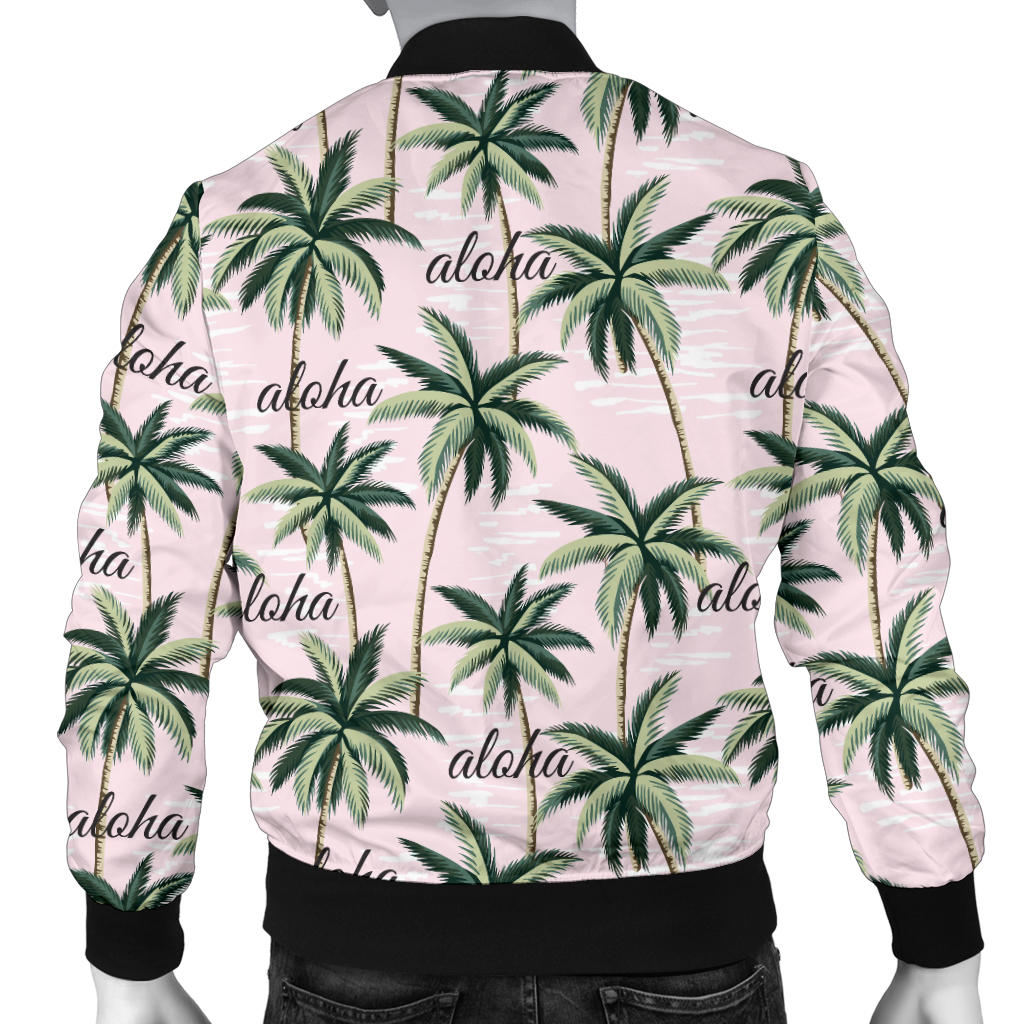 Aloha Beach Pattern Design Themed Print Men Bomber Jacket