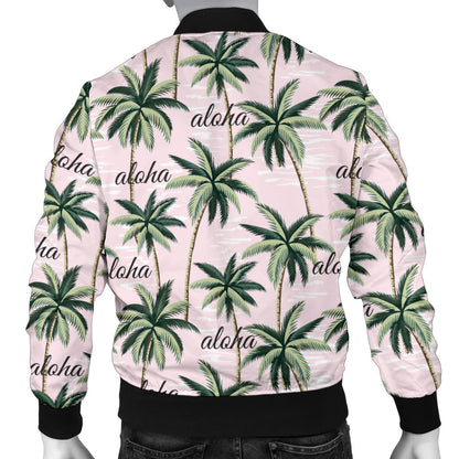 Aloha Beach Pattern Design Themed Print Men Bomber Jacket