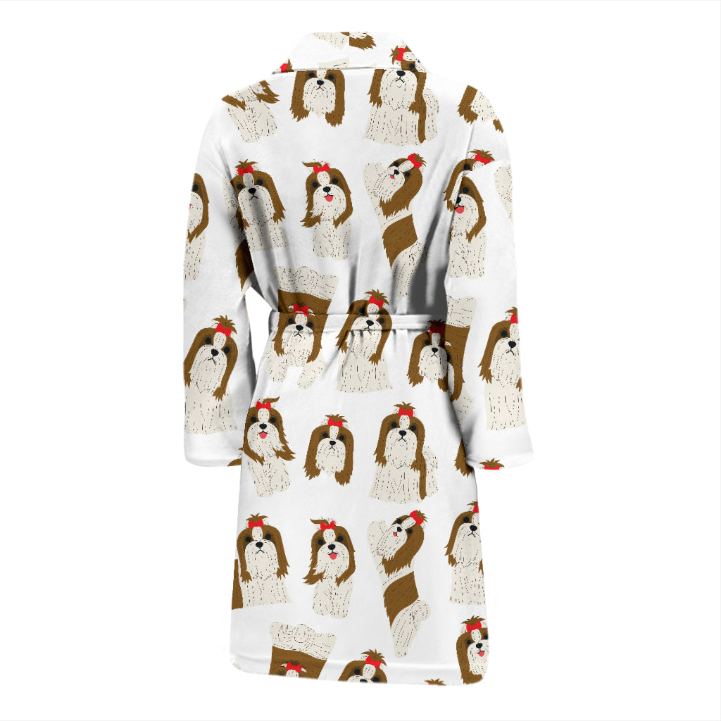 Shih Tzu Print Design LKS302 Men Bathrobe