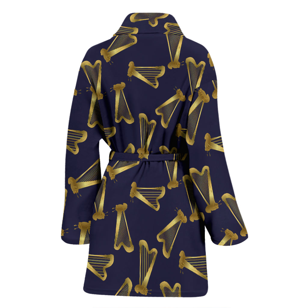 Harp Print Design LKS401 Women Bathrobe