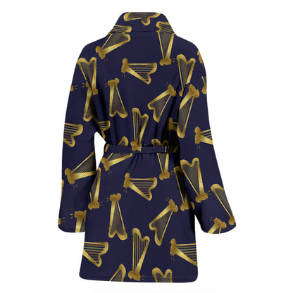 Harp Print Design LKS401 Women Bathrobe