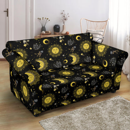 Sun Moon Print Design LKS301 Loveseat Couch Slipcover