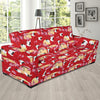 Crane Pattern Print Design 04 Sofa Slipcover