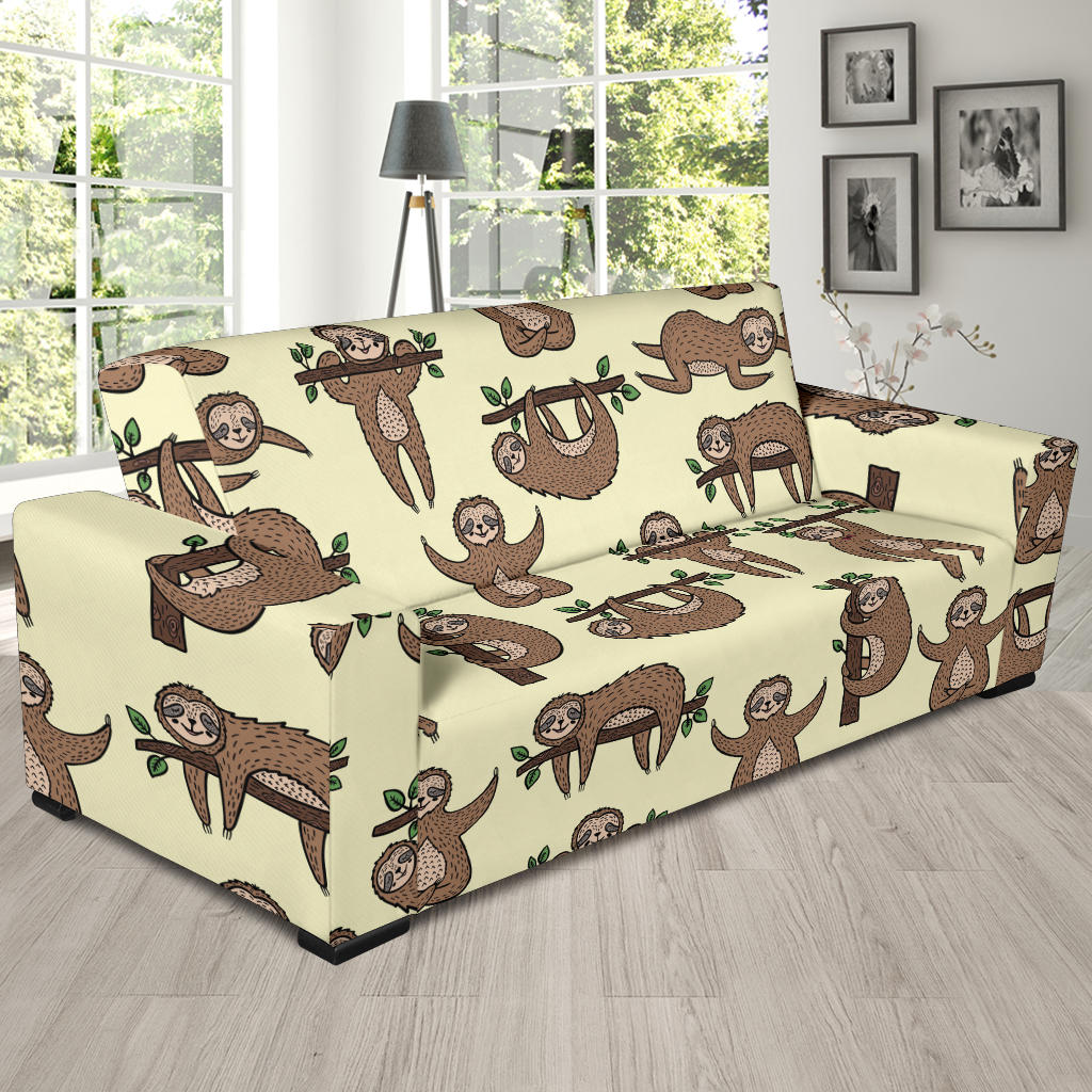 Sloth Print Design LKS3010 Sofa Slipcover