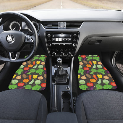 Vegan Funny Themed Design Print Car Floor Mats Front Back