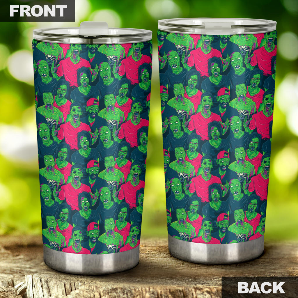 Zombie Themed Design Pattern Print Tumbler