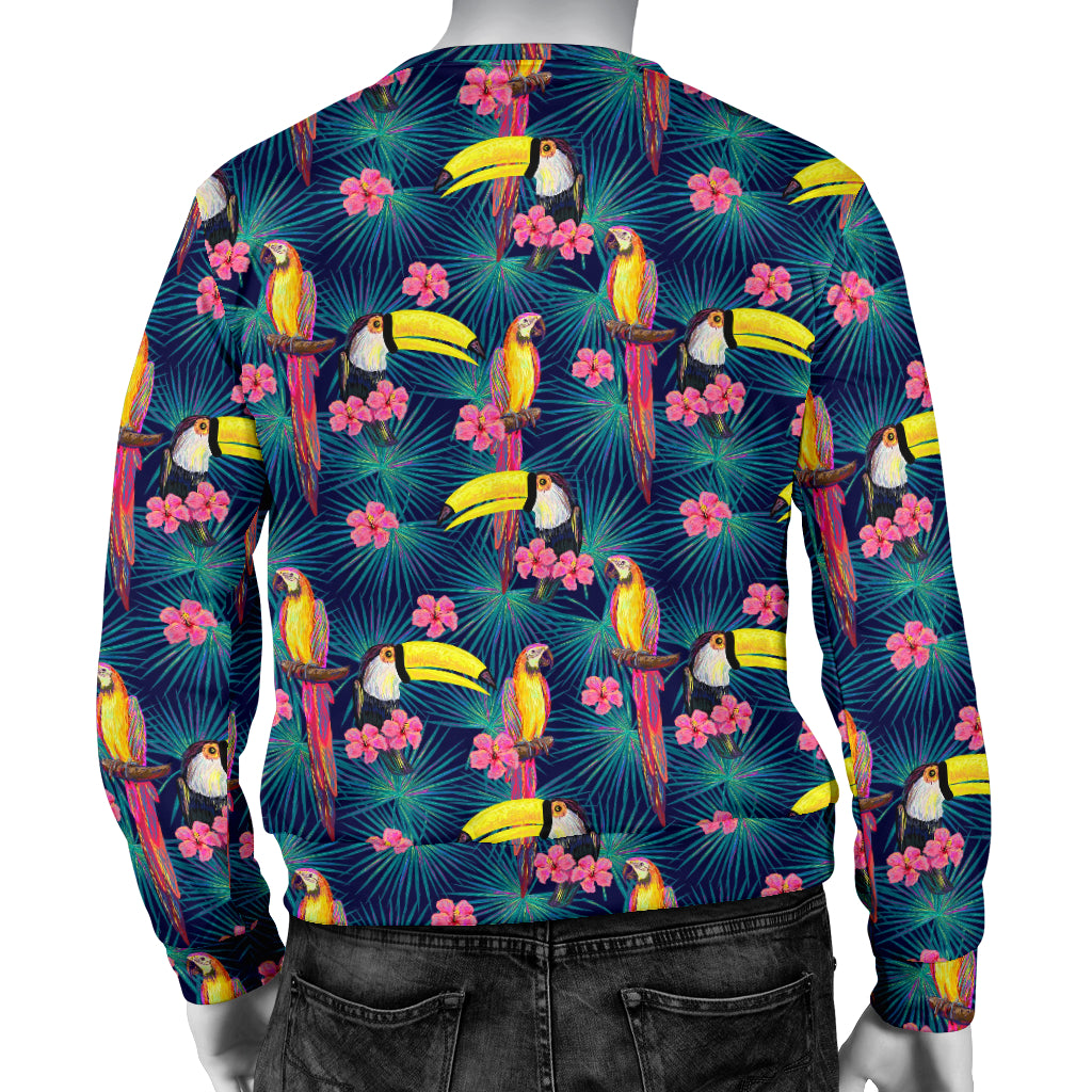Toucan Parrot Design Men Long Sleeve Sweatshirt