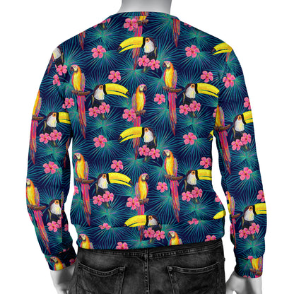 Toucan Parrot Design Men Long Sleeve Sweatshirt